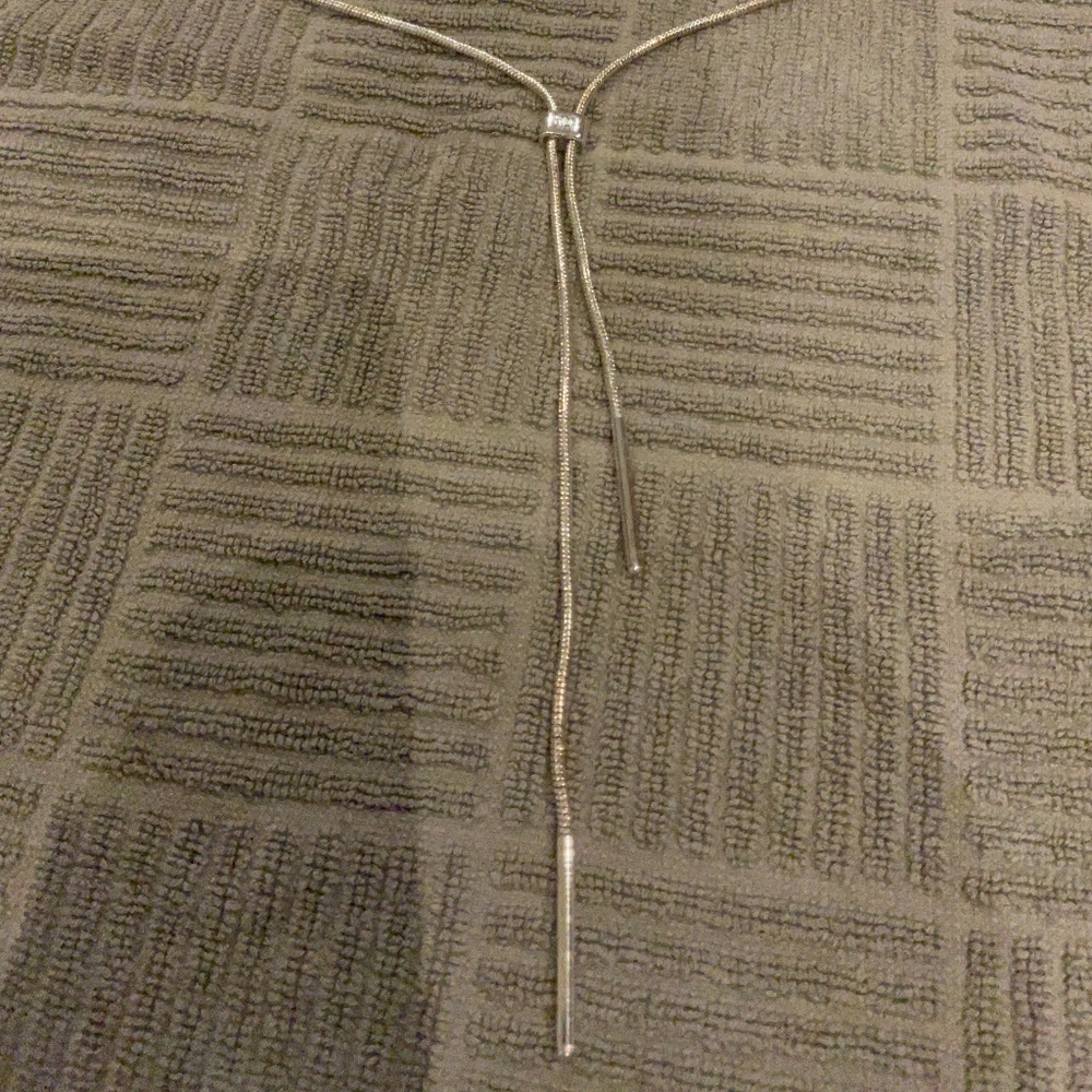 Kendra Scott silver lariat style necklace